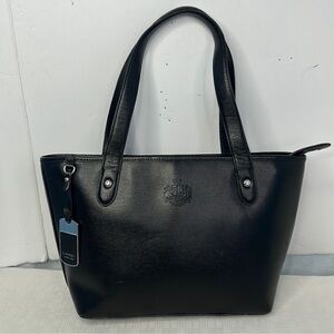RALPH LAUREN Bag Calderwood Black Epi Leather Medium